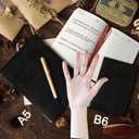 SAYEEC Thick Lined Journal Notebook 720 Pages Leather Journals for Writing B6 Soft Cover College Ruled Notebook 360 Sheets Lined Paper Memo Book Personal Daily Diary Gift for Men Work Note Taking