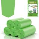1.2 Gallon Mimi Compostable Trash Bags - (Fit1-1.3Gallon) Small Garbage Bags Green Biodegradable 5 Liter 100 Count Unscented For Kitchen Bathroom Car Tiny Waste Basket Liners Strong Inwaysin