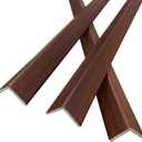 6 PCS 45" Wall Corner Protector Trim Borders for Wall Walnut Wood Grain Wall Edge Strip Crown Molding Trim Door and Window Frames Mirror Trim Backsplash Tile Edge