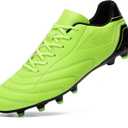 HaloTeam Soccer Shoes Men's Cleats Outdoor Professional Training Turf Football Boots Breathable Athletic Sneaker for AG/FG 6.5 US-11 US (Green)