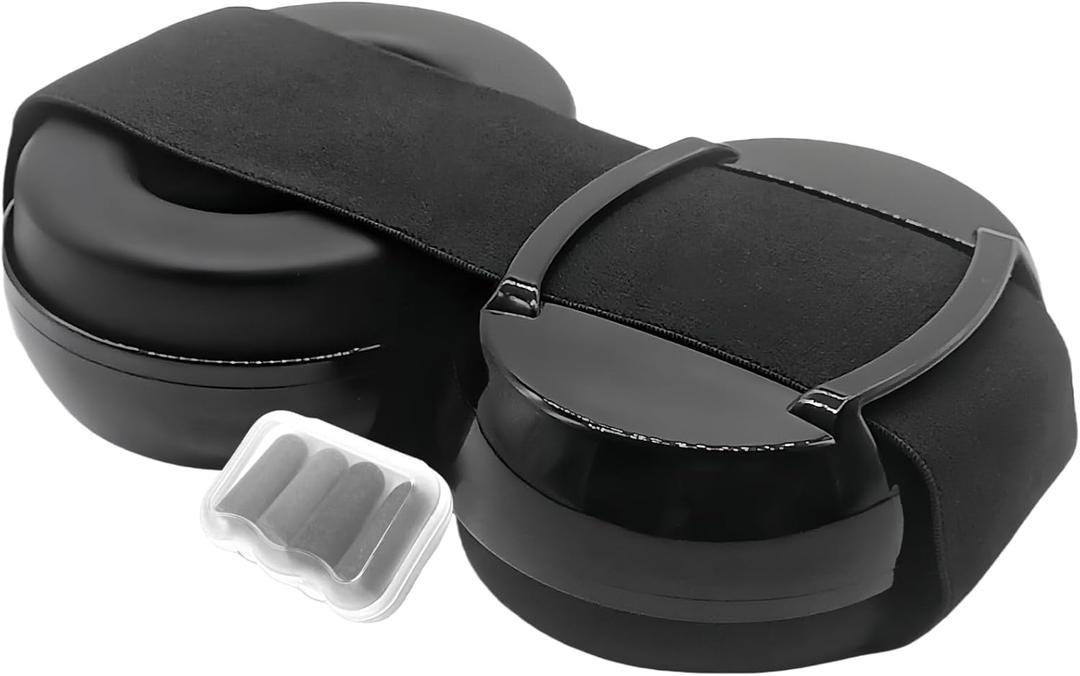 ZOZZGO Earmuffs for Sleeping Noise Reduction, Sound Proof Ear Protection, Noise Cancelling Ear Muffs, Quiet, Comfortable (Sponge pad (22in < Head Circumference < 24in), A01)
