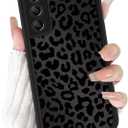 Cute Cheetah Print Phone Case for Samsung Galaxy S21 5G Case 6.2", Aesthetic Luxury Black Leopard Pattern Design Cover Shockproof Soft TPU Full Camera Lens Protective Funda for Women Girls