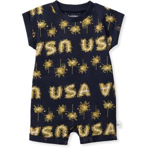 Burt's Bees Baby baby-boys Burt's Bees Baby Baby Boys Short Sleeve Rompers, 100% Organic Cotton One-piece Coverall and Layette Set