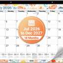 CRANBURY 22x17 Large Desk Academic Calendar 2026-2027, July 2026 to December 2027, 17 x 22 Monthly Deskpad Blotter with Floral Designs, Extra Large Hanging Wall Planner for Teacher, Home or Office