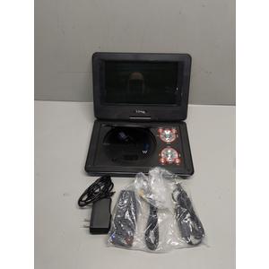 11.5" Portable DVD Player with 9.5" Swivel Screen, 5-Hours Rechargeable Battery,Car DVD Player with Extra Carrying Bag,Support CD/DVD/SD Card/USB,Regions Free,Dual Speakers,Black