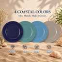 LemonRoad 12 Pcs Morandi Charger Plates 13 Inch Beaded Rim Plastic, 33.02 cm/ 13 inches