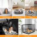 Nobleza Waterproof Dog Cat Blanket, 3PCS Warm Soft Pet Mat Set for Sofa Bed Indoor Sleep Furniture Protector Outdoor Car, Puppy Winter Blanket for Large Medium Small Pet, Reversible Sherpa Fleece (40x32'', Grey)