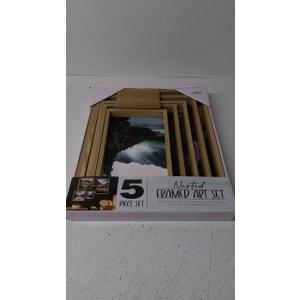 5 Piece set Nested Framed art Set Size: 12.5"x 1.75"x 20.5", 14.5" 18.5", 12.5"X 16.5", 10.5" X 1.375"X 14.5" and 8.5" X 1.25"X 12.5"