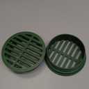 (2 Pack) Calvana 4 Plastic Round Drainage Grate Cover, Fits 4 Pipes, Prevents Debris, Ideal for Lawns, Patios, and Walkways, Durable UV-Resistant Plastic, Easy Installation, Green