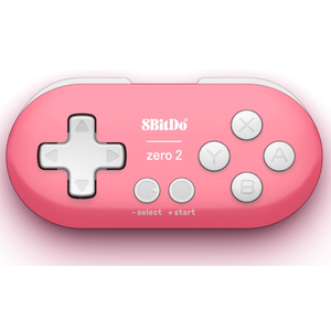 Nargos 8Bitdo Zero 2 Bluetooth Key Chain Sized Mini Controller for Nintendo Switch, Windows, Android and macOS (Pink Edition)