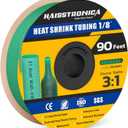 haisstronica 90Ft 3:1 Heat Shrink Tubing Roll 1/8" Green