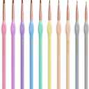 Nicpro 10PCS Micro Fine Detail Paint Brush Set, Aesthetic Pastel Small Miniature Fine Tip Detail Brushes Kit for Acrylic Oil Watercolor, Craft, Models, Miniatures, Rock Painting, Paint by Numbers
