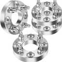 HHCSOP Golf Cart Wheel Spacers 1 Inch for EZ GO EZGO Club Car, 4x4 ATV Wheel Adapters 4x101.6mm Wheel Spacer Hub Bore 62mm with 1/2" x20 Studs - Silver