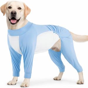 ROZKITCH Dog Cooling Sun Protection Suit, 2-in-1 Full Body & Front-Leg Dog UV Shirt with Adjustable Drawstring, Breathable Mesh Belly, Summer Dog Apparel for Small Blue M