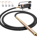 Electric Concrete Vibrator, 2HP 1500W 18K RPM, 14-3/4ft Shaft Powerful copper motor. 110V. Handheld portable. Insertion cement concrete vibrating tool. 4.5m flexible shaft