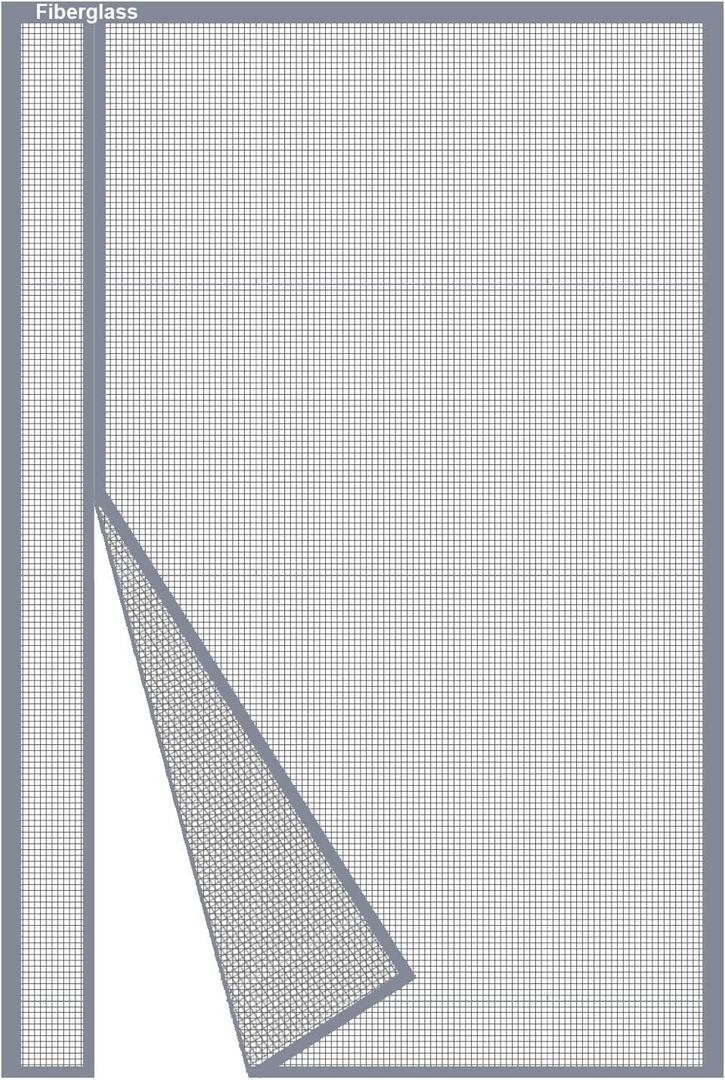 Side Opening Magnetic Screen Door in Fiberglass 38x99inch, Grey - Thicken Mesh Screen Magnetic Closure Keep Bugs Out, Reversible for Left/Right Door