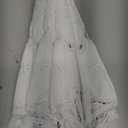 Zerodis Lace Umbrella, Silk Cloth Material Embroidery Bride Parasol Wedding Photography Props Wedding Decoration Umbrella(L-White)