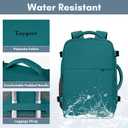 Taygeer Carry on Backpack for Men Women, Luggage Laptop Backpack for Airplane Travel with Water Bottle Pocket, 35L Water Resistant Gym Weekender Bag for College Gift, Peacock Blue