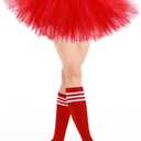 Zhanmai Tutu for Women Girls 5 Layered Tulle Tutu Skirt Princes Runners Costumes Tube Socks for Adult