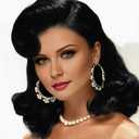 Swiking Black Curly Vintage Wig for Women 1950s Hollywood Big Wave Wig Retro Victory Rolls Synthetic Wig for Halloween Cosplay Daily Wear