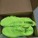 Mens Running Shoes Breathable Mesh Blade Walking Shoes Slip on Tennis Sneakers Fashion Non Slip Work Sport Gym Cross Trainer, Green. 47 Size