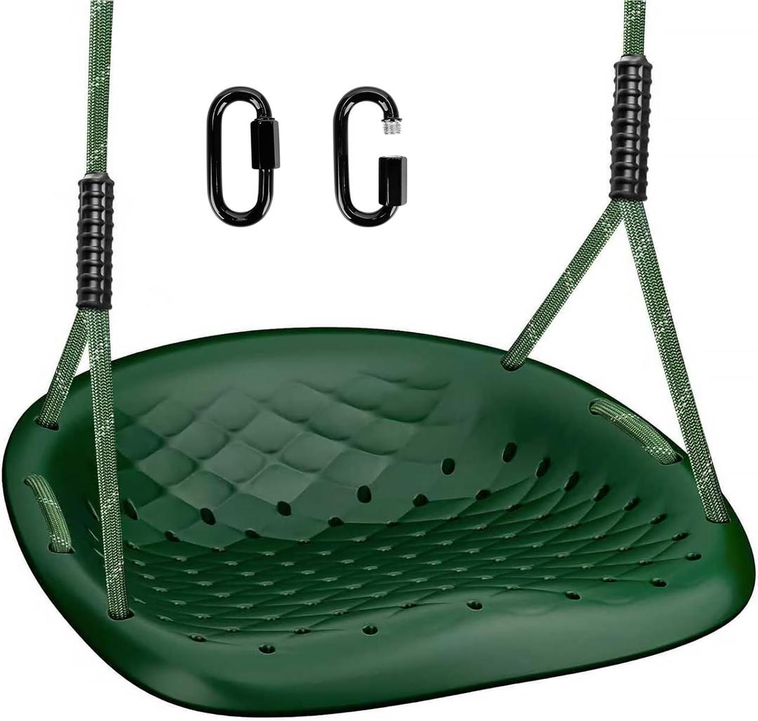 Heavy Duty Swing Seat, 550LBS Capacity Outdoor Swing Seat for Adults & Kids, Green