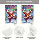 2 x Merry Christmas Garden Flag Double Sided 12x18 Flag Festive Santa Xmars Garden Flag Santa With Christmas Lights And Snowy Scene Outdoor Holiday Yard Lawn Decoration Banner