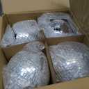 4 Pack Mirror Disco Ball, 6 Inch Cool and Fun Silver Hanging Disco Ball with Attached String for a Party or Dj Light Effect, Party Decorations, Home Decorations, Stage Props, Christmas