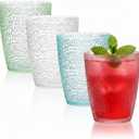 4 PCS Colored Plastic Drinking Glasses, Reusable Acrylic Drinking Cups, Stackable Juice Glasses Drinkware, Unbreakable Water Tumblers, BPA Free, Dishwasher Safe, 290 ML/10 OZ (4 Colors)