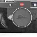 MUZIRI KINOKOO Case for Leica M11 M11-P M EV1, Premium Genuine Leather Protective Half Case for Leica M11/M11-P/M EV1 Camera, with Bottom Hole for Battery and Memory Card Access - Black