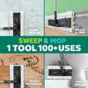 Swiffer Sweep & Mop Deluxe 2-in-1 Multi-Surface Kit for Floor Cleaning, Includes 1 Sweeper Device, 5 Dry Sweeping + 6 Wet Mopping Heavy Duty Cloths, Black