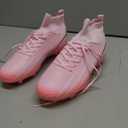 HRJR Mens Soccer Cleats Football Cleats High-Top Sneaker Pink, 5.5