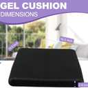 Gel Seat Cushion for Long Sitting - 16.5" x 14.5" x 2.4" (Extra ThickSoft) Gel Cushion for People Over 180 lbs, Pressure Relief Cushion for Office Chair, Egg Cushions for Wheelchair, Seat Pad for Car (Thicken Size Black Cover)