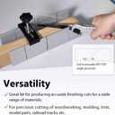 FIRSTINFO H5441 Metal Aluminum Miter Box 9.8 Inch Mitre Box for Manual Saw for Hand Saw 3 Cutting Angles with Fixable Screw