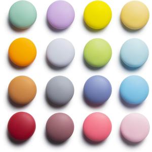 SUNURS 16/9-Piece Cute Colorful Fridge Magnets  Glossy & Matte Finish Refrigerator Magnets for Whiteboard, Locker, Kitchen, Office  Strong Decorative Magnetic Stickers (16 Colors, Multi-Pack)