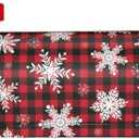 GONGTAOMO Christmas Xmas Snowflake Buffalo Check Red Black and White Plaid Mailbox Covers Magnetic Mailbox Wraps Post Letter Box Cover Standard Oversize 21"X18"/25.5" X 21" Mailwrap Garden Home Decor