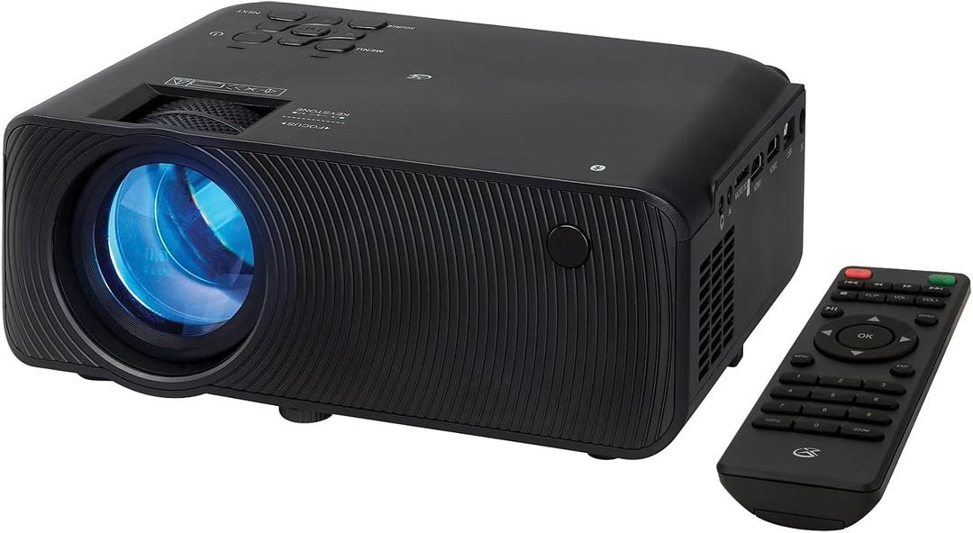 GPX Mini Projector with Bluetooth, USB and SD Media Ports, Includes Remote (PJ609B), Black