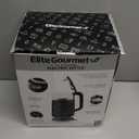 Elite Gourmet 1.7L Dual Wall Cool Touch Electric Tea Kettle, Borosilicate Glass, 304 Stainless Steel Interior, Programmed Digital Touchscreen, Keep Warm, Auto Off & Audible Indicator, Black (1.8 Quarts)