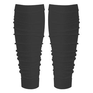 QEES Black Football Scrunch Leg Sleeves for Men Women, Calf Leg Compression Sleeve for Kids/Adults Boys Youth Athletes Running. Elastic Soccer Basketball Leg Sleeves. Football Accessories.