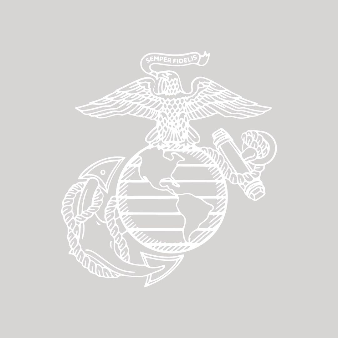 United States Marine Corps Design Car Bumper Sticker, Weather Resistant Vinyl Decal for car, Laptop, Window, Tank - 12 Inches