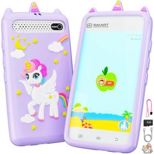 Kids Smart Phone for Girls  3.97" Touchscreen Phone with HD Camera, Built-in Learning Games, MP3 Music Player & 32GB Memory Card  Educational Learning Device and Fun Gift for Boys Ages 310