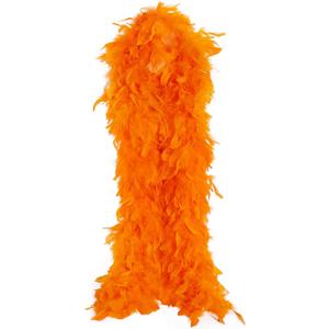 THARAHT Chandelle Feather Boa 19 Color-38g/55g100g 2Yard Dancing Wedding Party Halloween Costume Decoration Feathers boa (Orange)