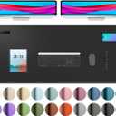 Aothia Leather Desk Pad Protector, Mouse Pad, Office Desk Mat, Non-Slip PU Leather Desk Blotter, Laptop Desk Pad, Waterproof Desk Writing Pad for Office and Home (48"x17", Black)