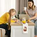 Vintage Santa Christmas Kitchen Towels, Christmas Patchwork Santa Snowflake Decorative Hand Tea Towels for Bathroom, Xmas Winter Holiday Dish Towel Dishcloth, 16x24 Inch