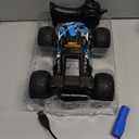 Remote Control Car, All Terrain Remote Control Truck for Boy, 2.4GHz Rc Car with Bodylight and Two Rechargeable Batteries, 20KM/H Monster Truck Toys (Blue)