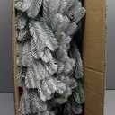 9 FT by 12 Inch Christmas Garland Decorations Realistic-Feel PE Xmas Garland with Thicker Lifelike 270 Branchs Tips for Fireplace Door Stairs Home Outdoor Decor (White)