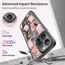 FUNMIKO for iPhone 15 Pro Case Wireless Charging & Military-Grade Protection - Cute Floral Design for Women Girls, Non-Slip Matte Cover with Shockproof Corners - Boots and Bows