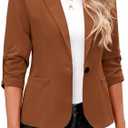LookbookStore Blazers for Women Suit Jackets Dressy 3/4 Sleeve Blazer Business Casual Outfits for Work, XL
