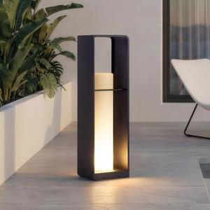 Led Corner Floor Lamp with Remote Control, IP65 Solar Lanterns Outdoor Waterproof, Unique Large Floor Lamp Lantern Modern Design, Dimmable Outdoor Lamps for Patio Porch, 3000K E26 Lights