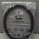 Microfiber Leather 15" Universal Fit Car Steering Wheel Cover, Elastic Nonslip Breathable and Odorless, Black & Brown